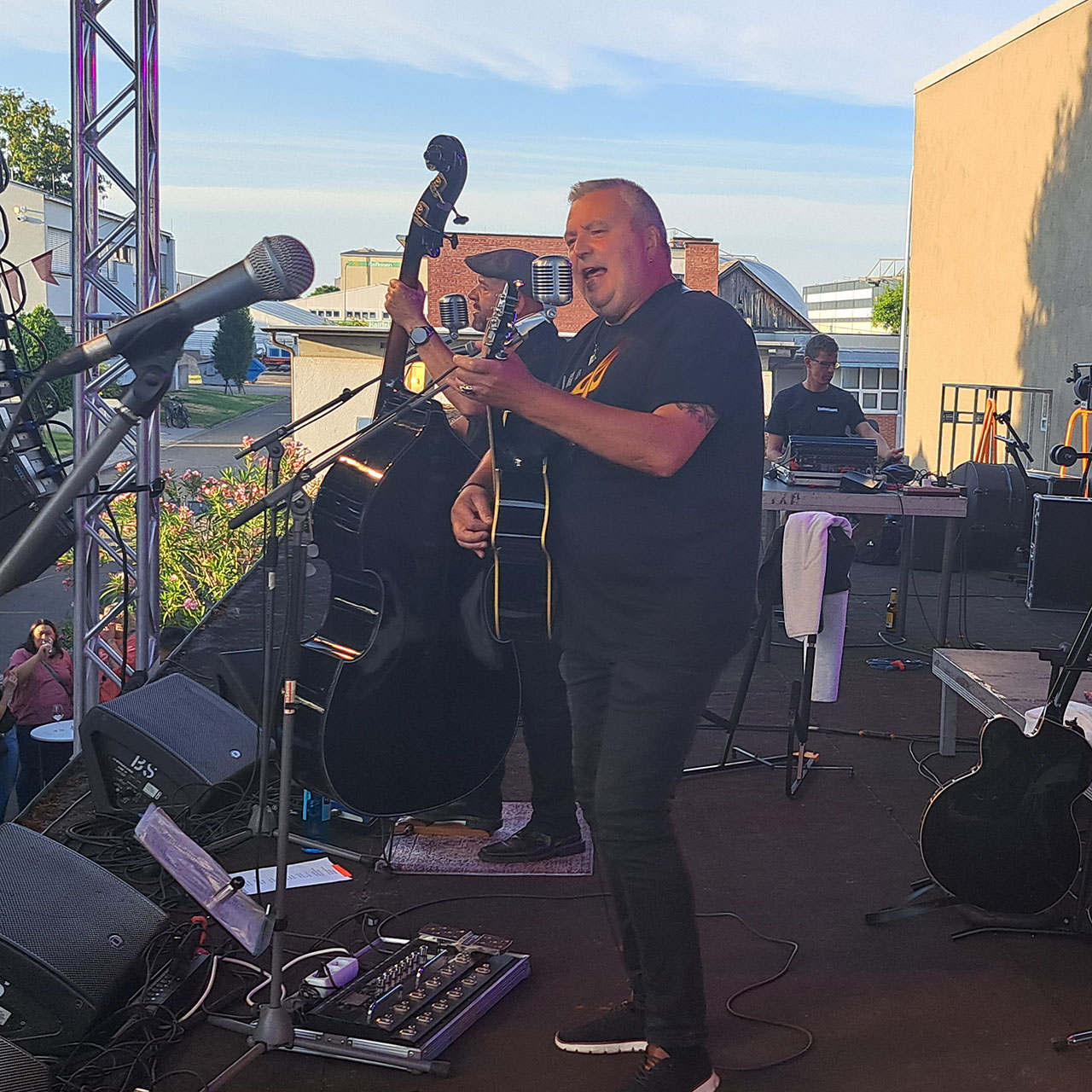 Livemusik, Livemusiker, Hubertus Kahl, Kranzlers, Duo, One Man Band, Hafenfestival, Kehl am Rhein, Messdi, Stefan Berg, Ortenaukreis