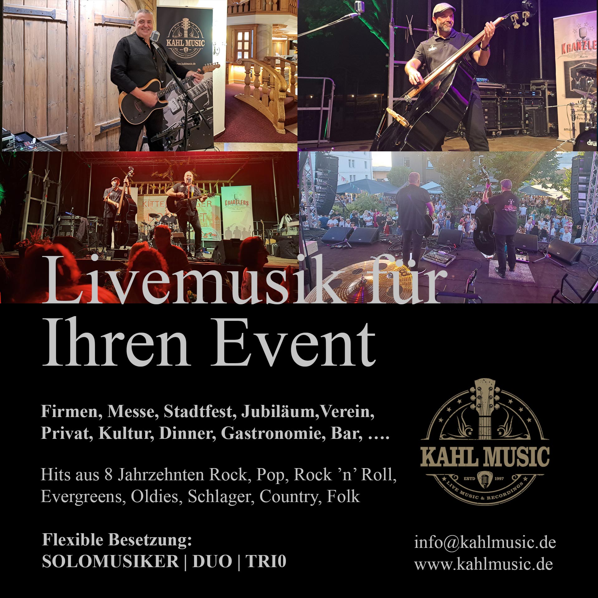 Hubertus Kahl, Musik, Musiker, Akkustische Gitarre, Kahl Music, One-Band, E-Gitarre, Alleinunterhalter, Entertainer, Vocal & Guitar